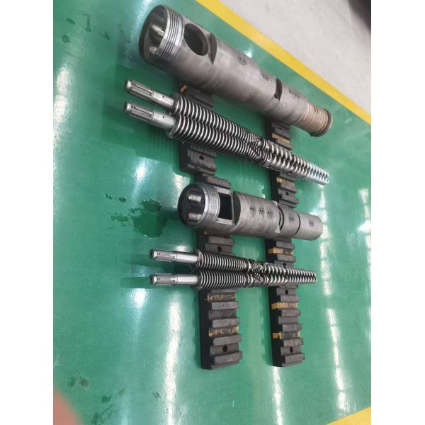 Conical Twin Screw Barrel with 500-10000mm Screw Length 0.5-0.8mm Nitriding Depth and 8000mm Max Length for Plastic Extrusion