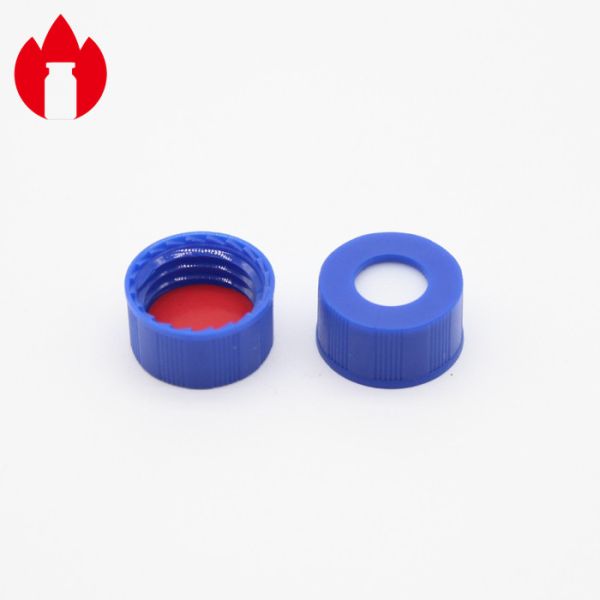 9mm Plastic Screw Caps PP Material Blue Color For Chromatographic Bottle