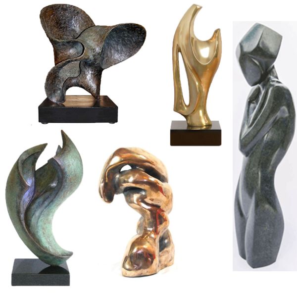 Wrought Copper Modern Wall Sculptures Bronze Abstract Minimal Art Sculpture