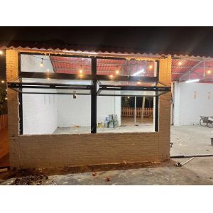 Aluminum Inward Opening Glazed Balcony Bifolding Windows Horizontal Folding