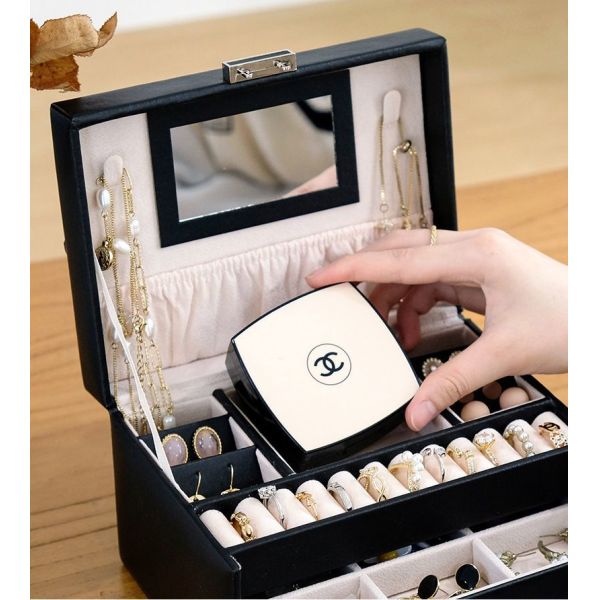 Luxury PU Leather Flannel Packaging Packing Storage Gift Box Case for Ring Earring Pendant Necklace Bracelet Bracelet Watch Cigar Perfume Jewelry Jewellery Set