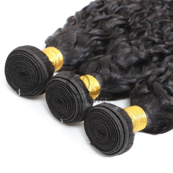 Natural Black Water Wave Remy Human Hair Bundles Sew In Weave Bundles Brazilian Bundle Deals