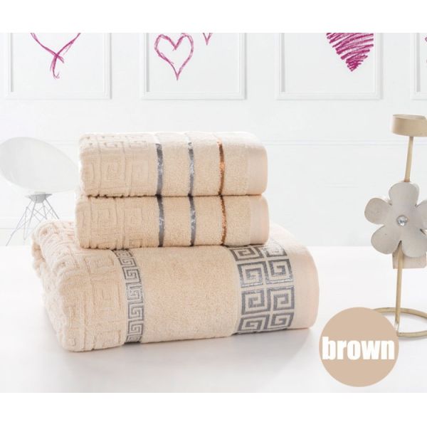 3Pcs Towel set Cotton Beach Bath Face Towel Set for both Adults and Baby Bath Towel Set