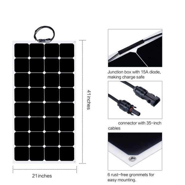 18V Flexible Mono Solar Panel 150W 160W 200W 300W 350 Watt Sunpower Solar Panel