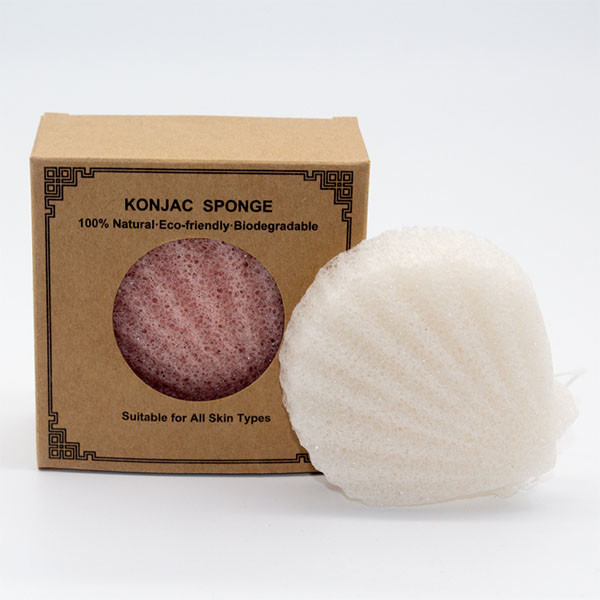Customerized Logo Shell Shape Body Konjac Sponge Organic