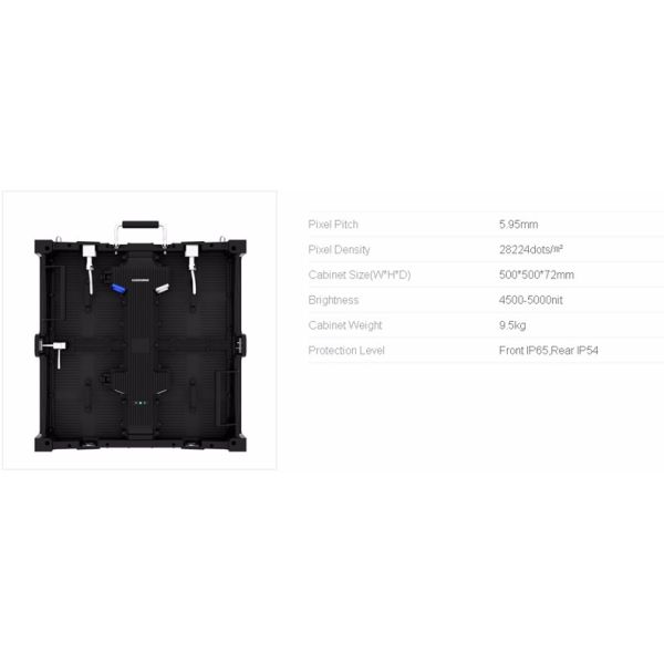 Gloshine S5.95 led screen outdoor P5 for commercial display