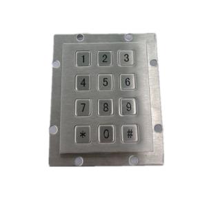 Quality Access Control IP65 Waterproof Stainless Steel Function Keypad 12 Keys Numeric for sale
