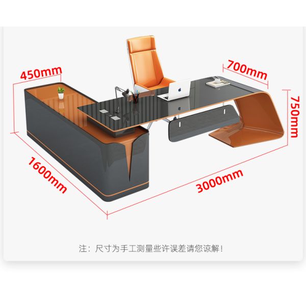 Modern Bedroom Furniture Design Irregular Shape Office Desk with Baking Paint