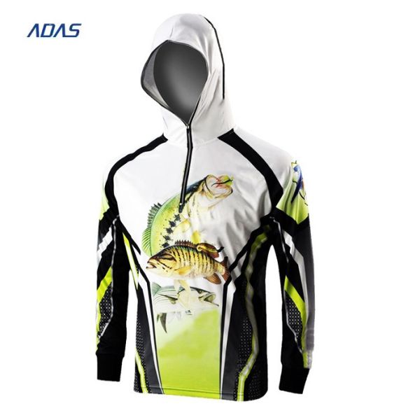 Antibacterial Outdoor Fishing Wear Hoodies UPF 50 Quick Drying Breathable Custom