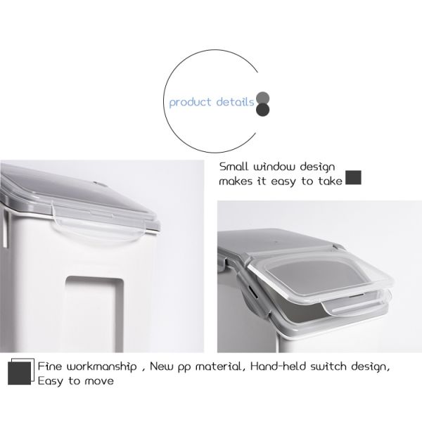 10KG 15KG Cat Food Storage Container 15 Lbs Dog Food Bin