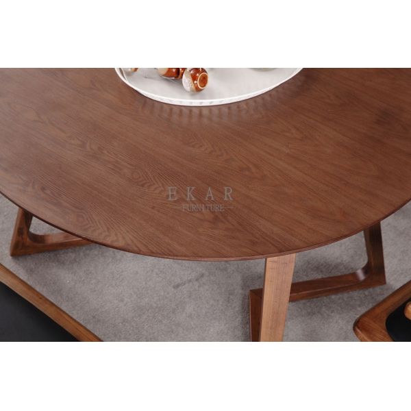 Modern Wooden Style Ash Wood Round Dining Table