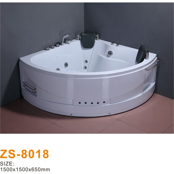 Sleek Acrylic Freestanding Combination Tub With Air & Water Jets For High-End Bathroom Renovations
