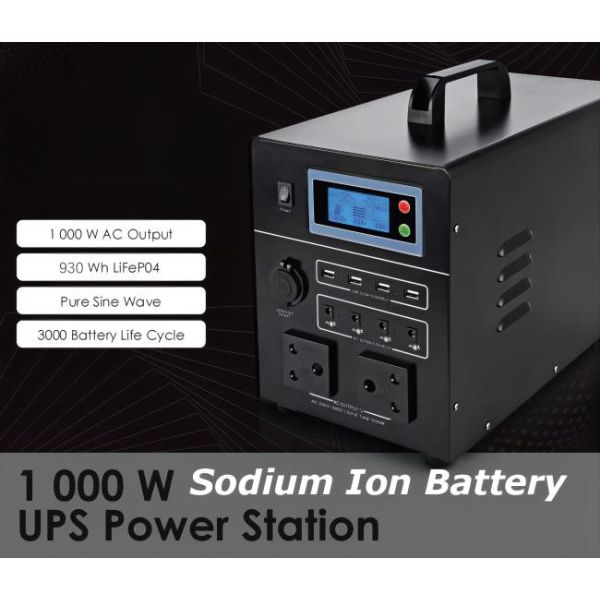 UPS Backup Power Sodium Ion Battery 12V 12.4V 75Ah 1000W Portable Power Station