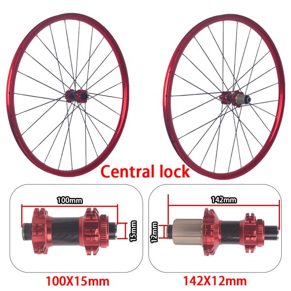 RUJIXU 27.5/29 Inch BMX Mountain Bike Wheelset with 24 Hole Aluminium Alloy Rim Disc Brake Wheelset