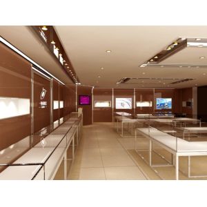 Quality Modular Wooden Jewelry Display Cases , Durable Retail Glass Display Case for sale