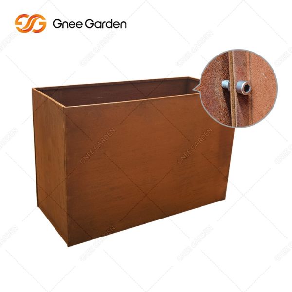 Garden Corten Steel Planter Boxes Rectangular Shaped