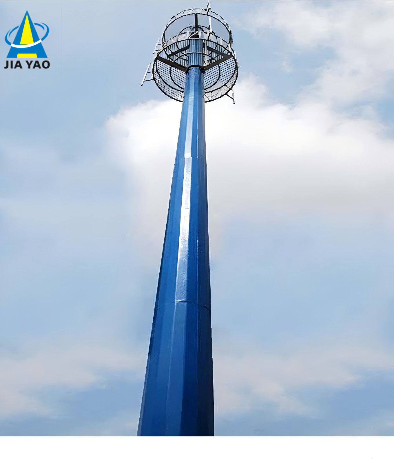 4G BTS Monopole Telecommunications Tower Antenna 100 Ft Monopole Tower