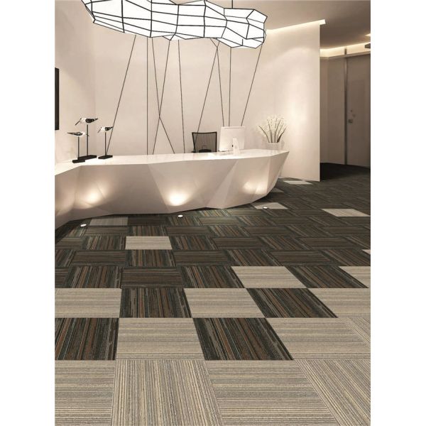 Modular Carpet Tiles Commercial Grade Carpet Tiles 100% Bcf P.P. Yarn Type
