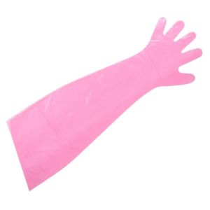 Quality Disposable Long Arm Gloves（Red、 7g） for sale