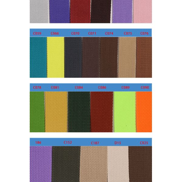 Red Brown Polyester Cotton Ribbon Tape For Bags And Suitcases Handle