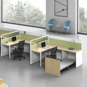 China L Shape Office Table Cubicle Partition on sale