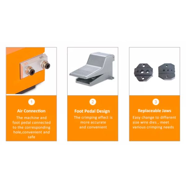 Electrical Cable Terminal Crimping Machine CX-AM-10 Auto Pneumatic Powered