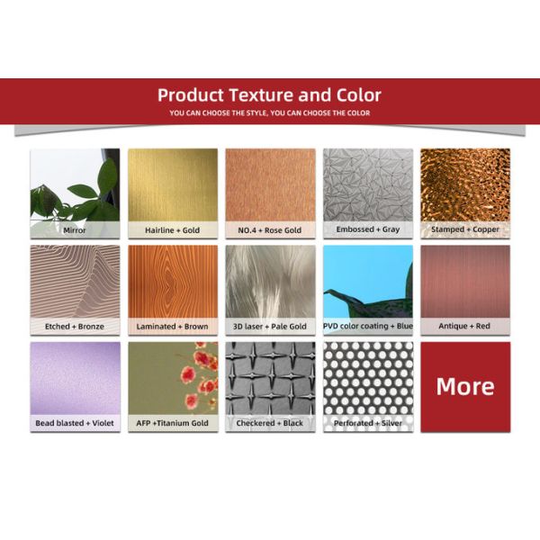 SS 201 304L Color decorative panels No-fingerprint Stainless Steel Sheet