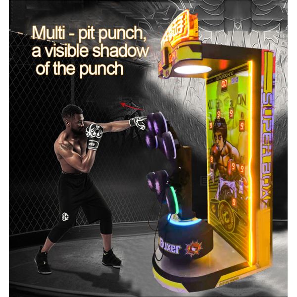 2000W Boxing Arcade Machine Coin pusher Multiple Goals Boxer Punch Game