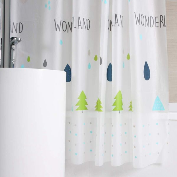 Wonderland Walmart bathroom 70 x 72 inches Disposable shower curtains With Hooks