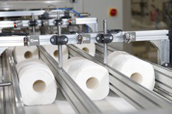 Quality 25bags/Min Paper Processing Equipment , 12rolls Toilet Roll Making Machine for sale