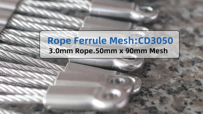 Architectural Fence X Tend Wire Rope Mesh , Flexible Stainless Steel Cable Mesh 2