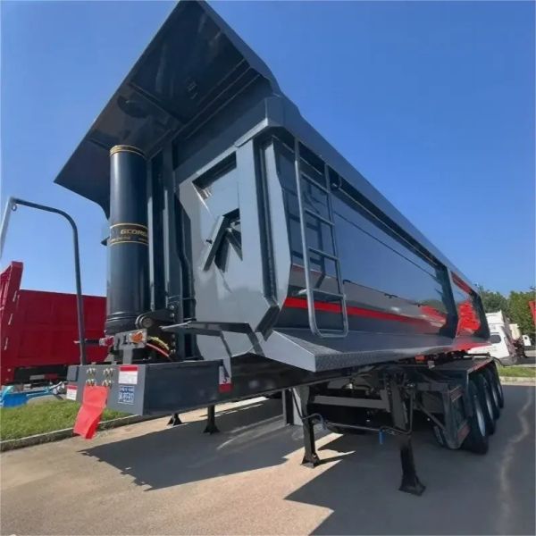 Truck Trailer 3 Axle 4 Axle Tipping Tipper Rear Dump Truck Semi Trailer For Construction