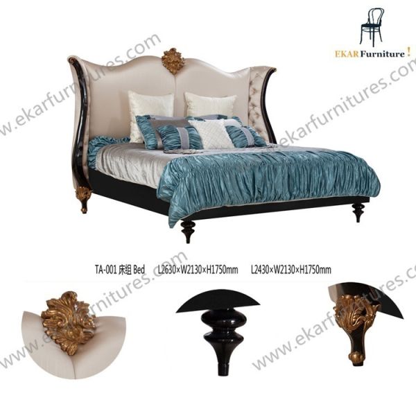 2015 new design swing bed modern luxury princess wood bed design for bedroom