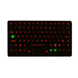 Quality IP65 Waterproof USB Interface Silicone Industrial Keyboard With Touchpad for sale