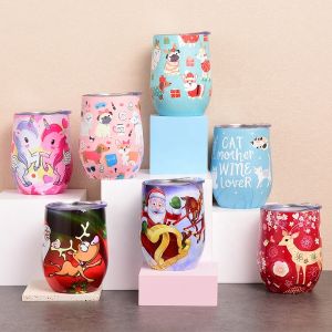 350ml Christmas Double Walled Travel Mugs With Lids Personalised