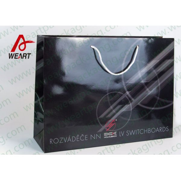 Golden Foil Party Favor Gift Bags , Extra Large Laminated Paper Bags For Packaging