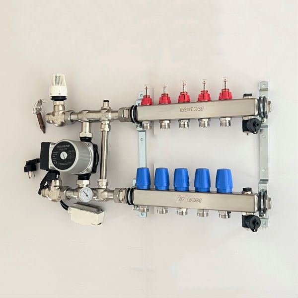 Stainless steel 304L Heating Manifold with Zone Pump/Mix Valve ,manifold for mix-water system