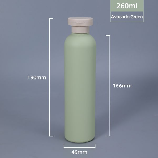 HDPE Material Plastic Cosmetic Shampoo Bottle With Flap Cap Custom Logo