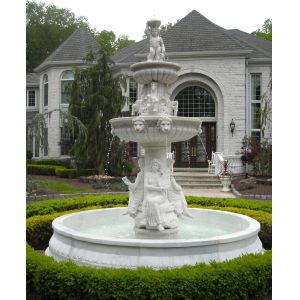 Stone carving fountain white marble carving sculpture,stone carving supplier
