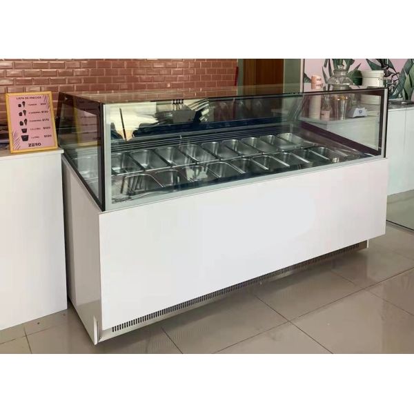 Ice Cream Shops Equipment Ice Cream Display Freezer Ice Cream Dipping Cabinet