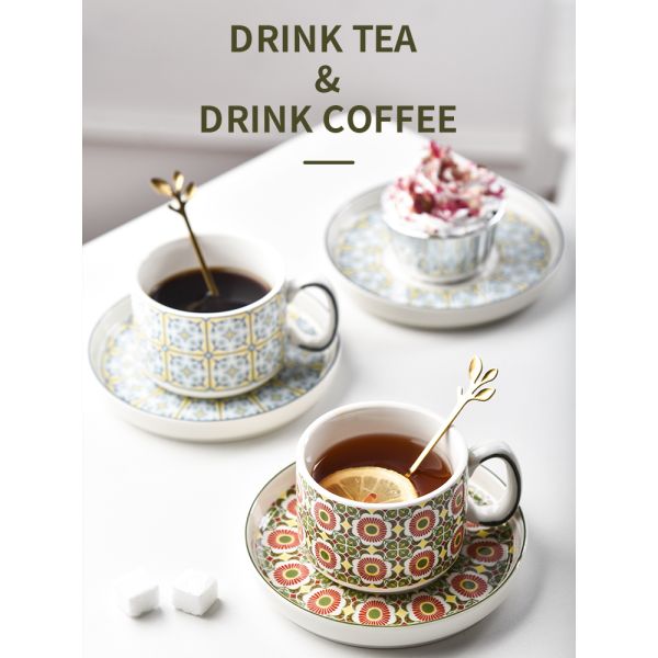 Custom Printed Tea Cups And Saucers Drinkware Type Cups Saucers For Business Gifts