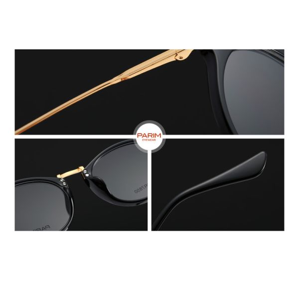 Fashionable Flexible Round Eye Parim Eyeglasses Frames / Metal Temple Eyeglass Frames