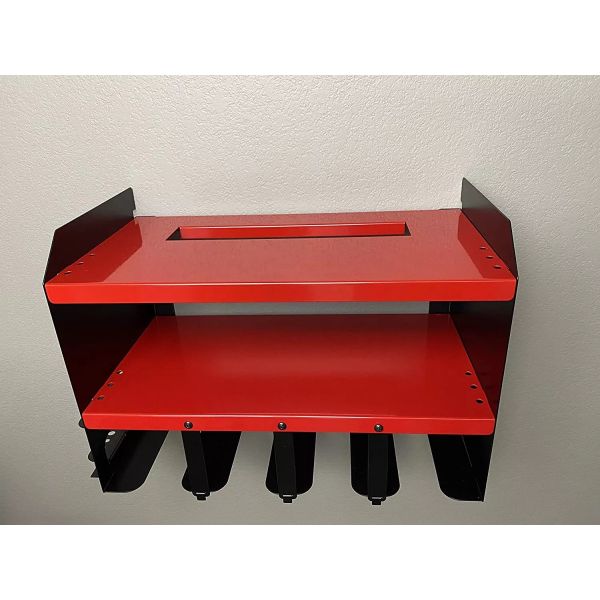 Garage Cordless Power Tool Pegboard Hook Organizer with 2 Shelf Cordless Drill Storage