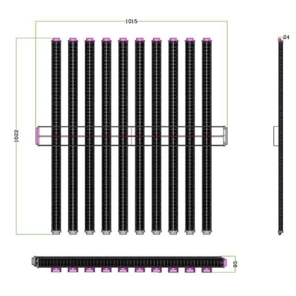 1200W Adjustable COB LED Grow Light Bar for Medical Plants CE RoHS FCC PSE