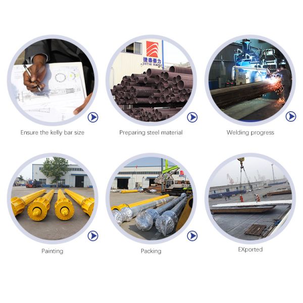 Interlocking kelly bars 30m 45m 50m Q345B seamless steel tube bored pile kelly bars bg24 bg28 bg36