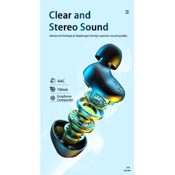 Wireless Charging CE approve Wireless Earphones For Running R185