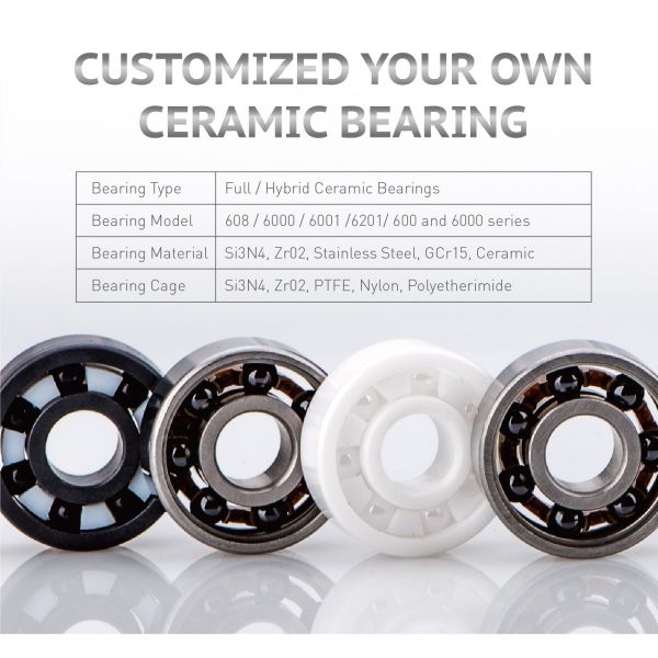 Agricultural Machinery 608 Si3n4 Ceramic Bearing One Side Shieded