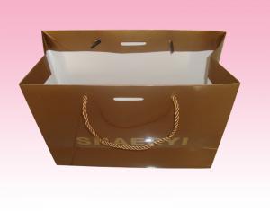 custom wholesale  small brown paper gift bags with handle manufacturer