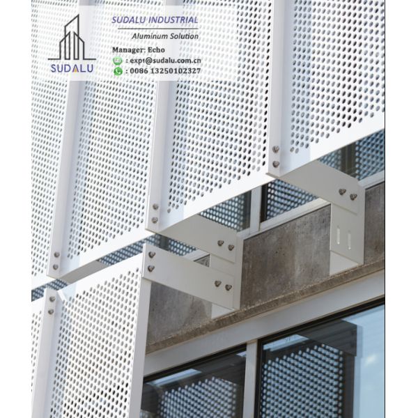 SUDALU Solar Shape Aluminum Facade Cladding Panel for Outdoor Decoration Metal Perforated Panel