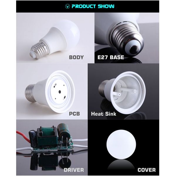 White 5W LED bulb China supplier
